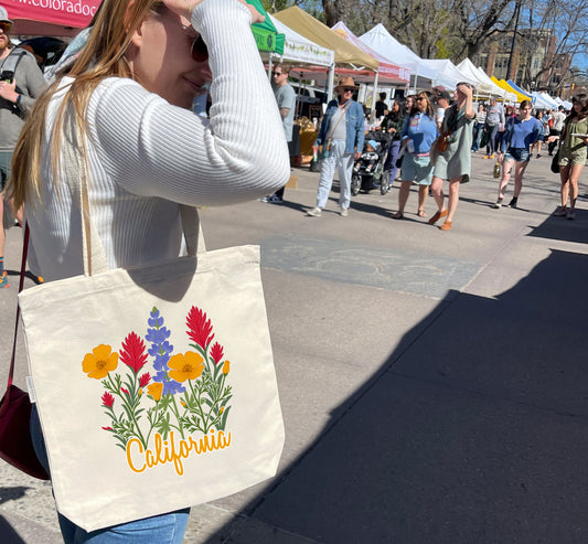 California Wildflower Tote Bag