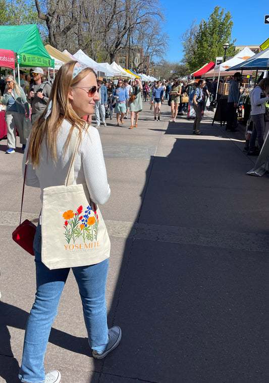 Yosemite National Park Wildflower Tote Bag