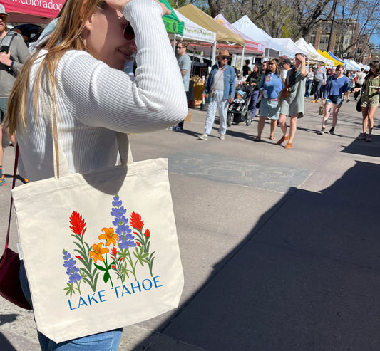 Lake Tahoe Wildflower Tote Bag
