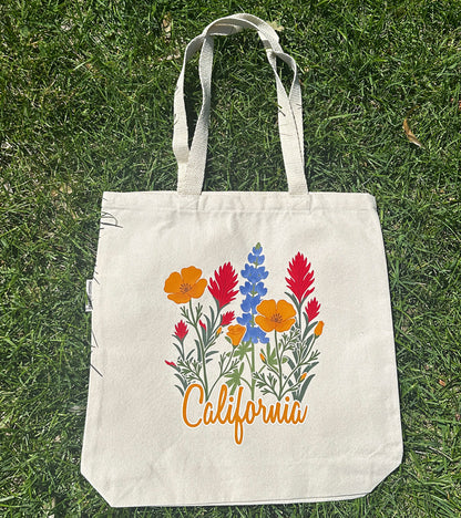 California Wildflower Tote Bag